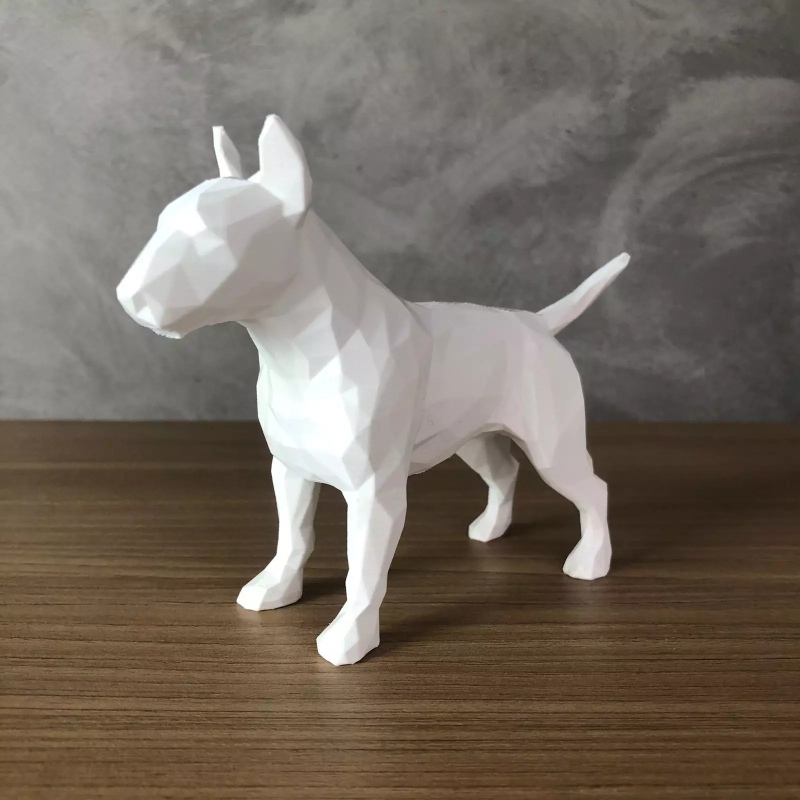 Low Poly Bull Terrier 3D print model_0