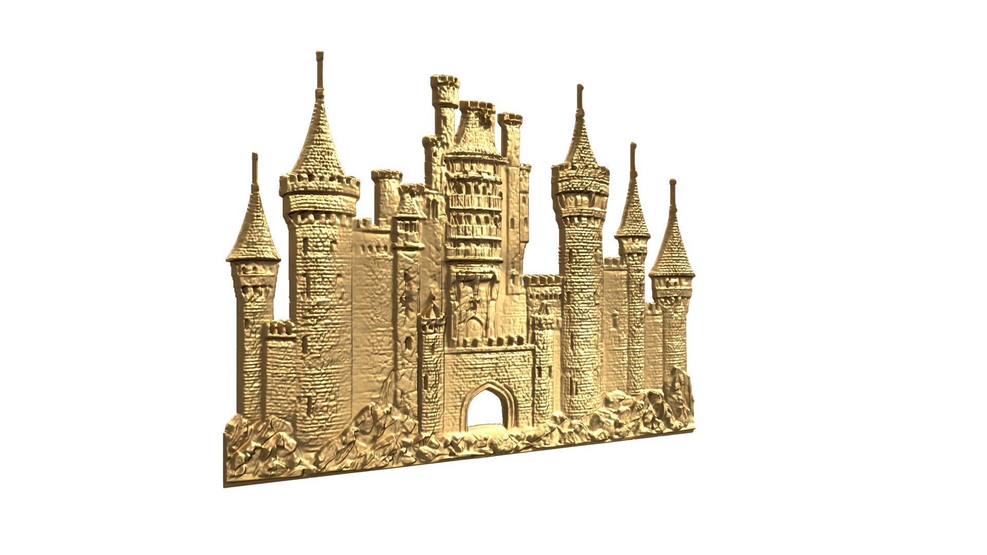 Futuristic Cityscape Relief Wall Panel -Unique 3D Printable   3D print model_1