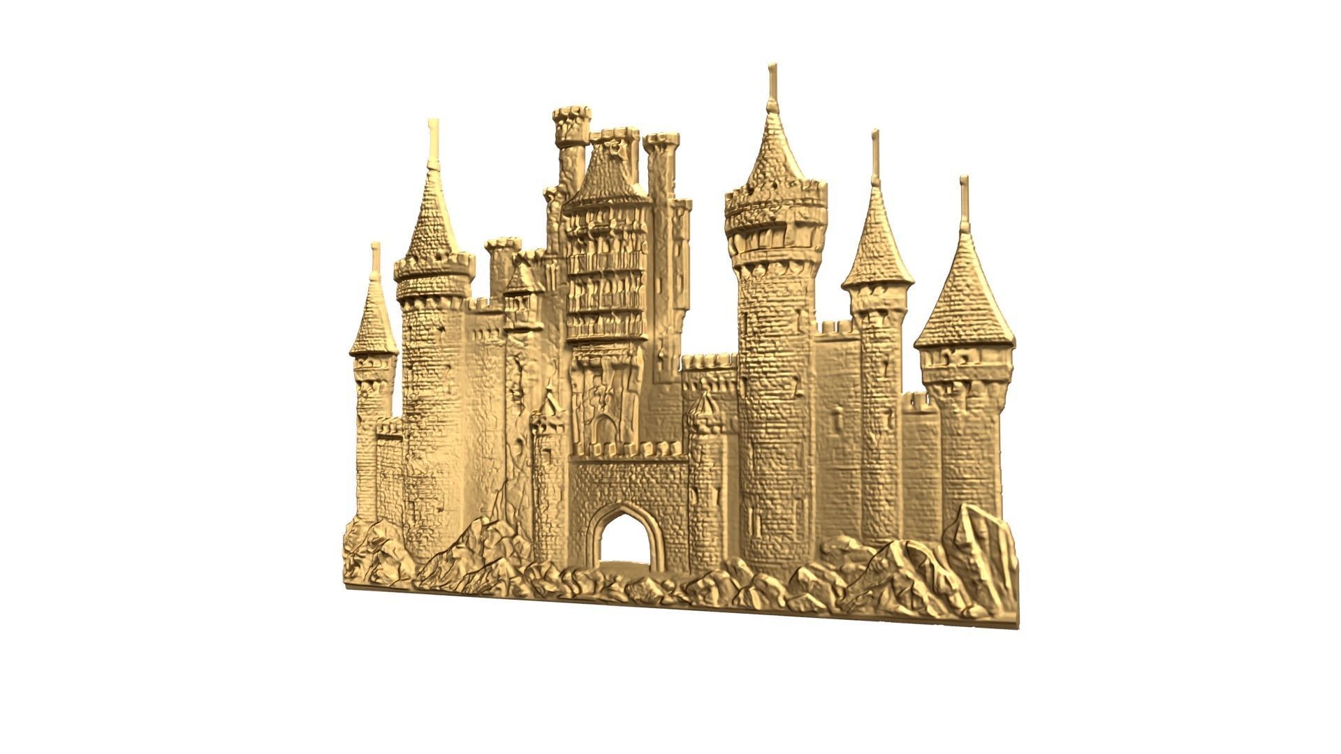 Futuristic Cityscape Relief Wall Panel -Unique 3D Printable   3D print model_2