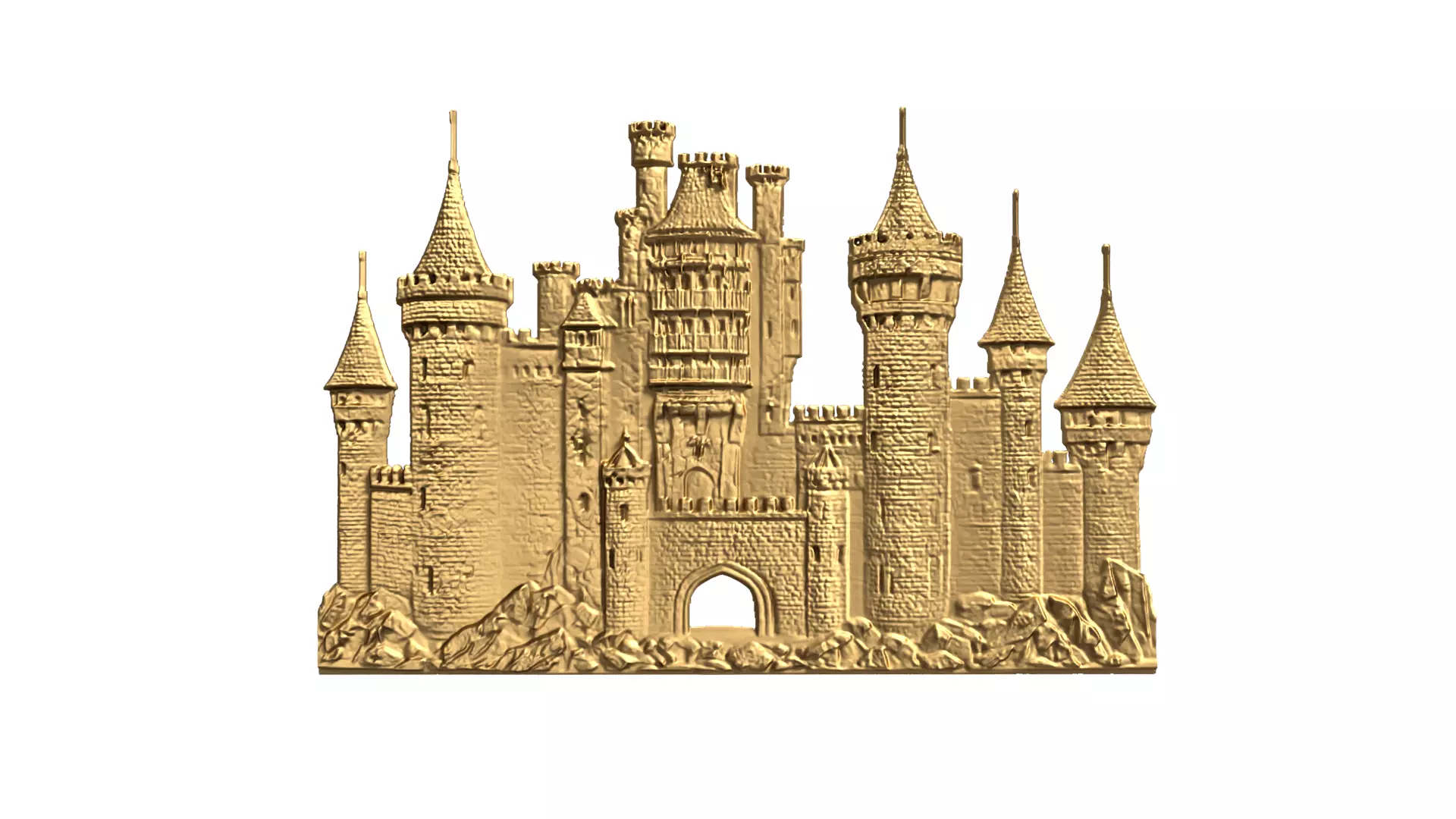 Futuristic Cityscape Relief Wall Panel -Unique 3D Printable   3D print model_0