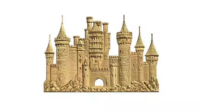 Futuristic Cityscape Relief Wall Panel -Unique 3D Printable  
