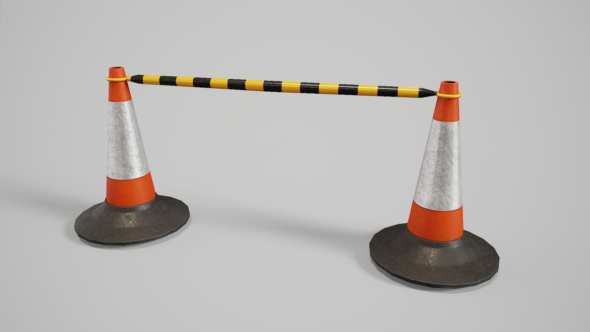 Traffic Cones Low-poly 3D model_4
