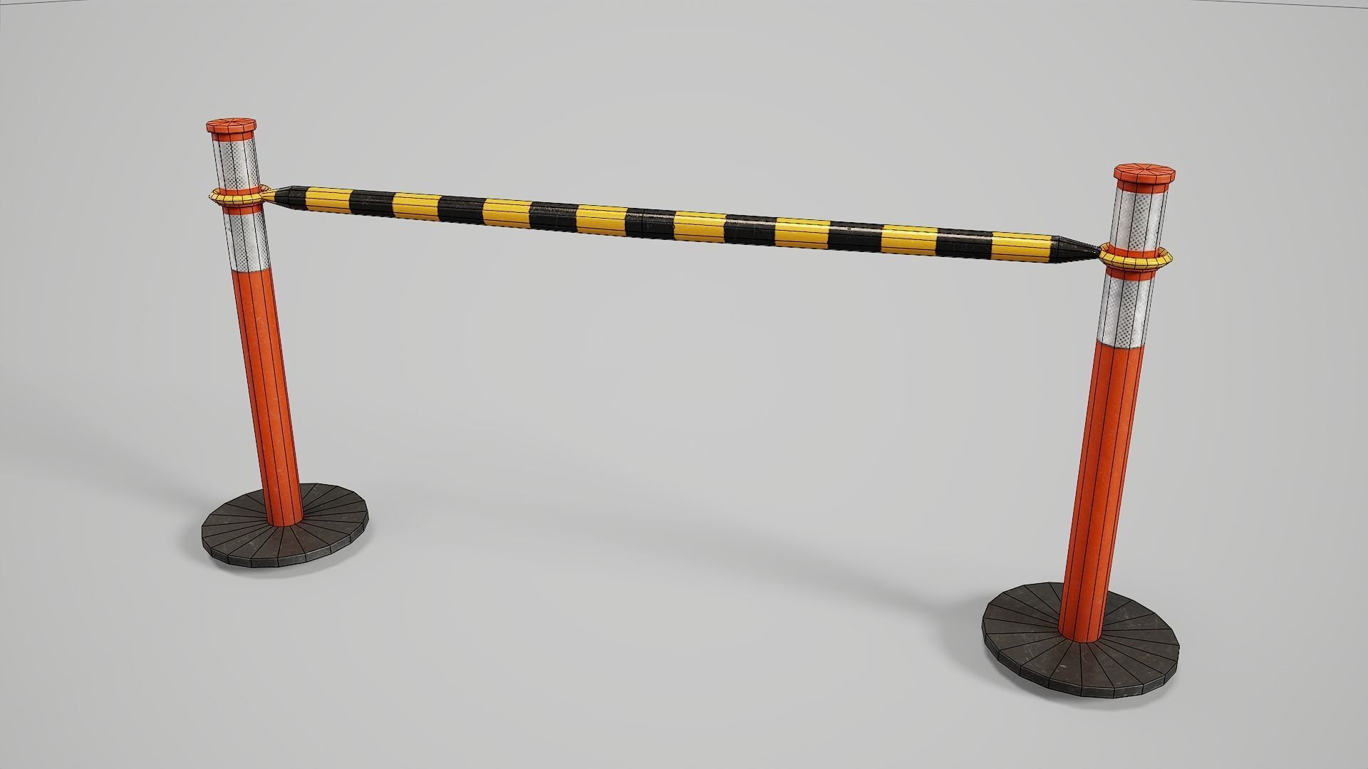 Traffic Cones Low-poly 3D model_12