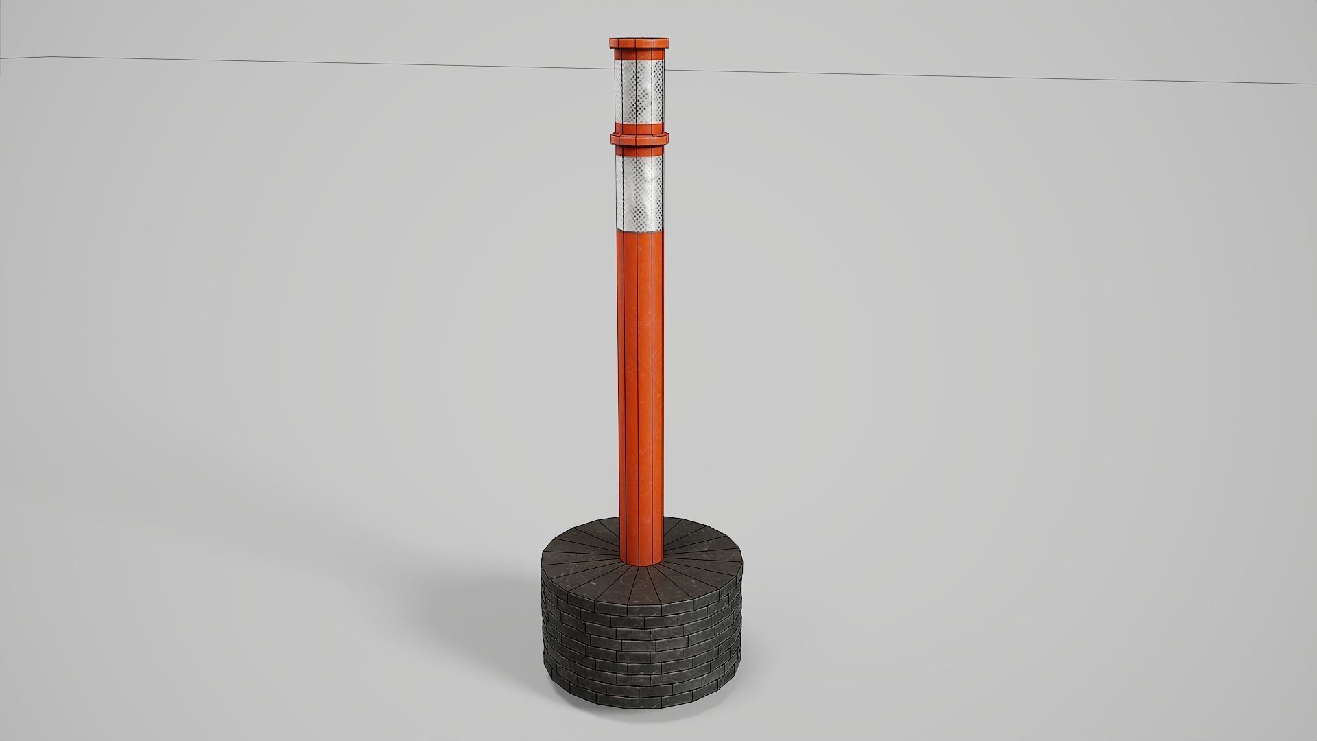 Traffic Cones Low-poly 3D model_14