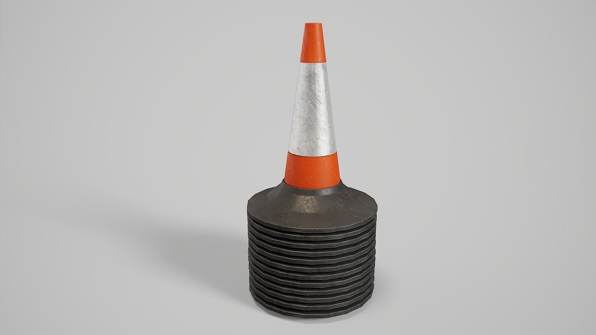 Traffic Cones Low-poly 3D model_6