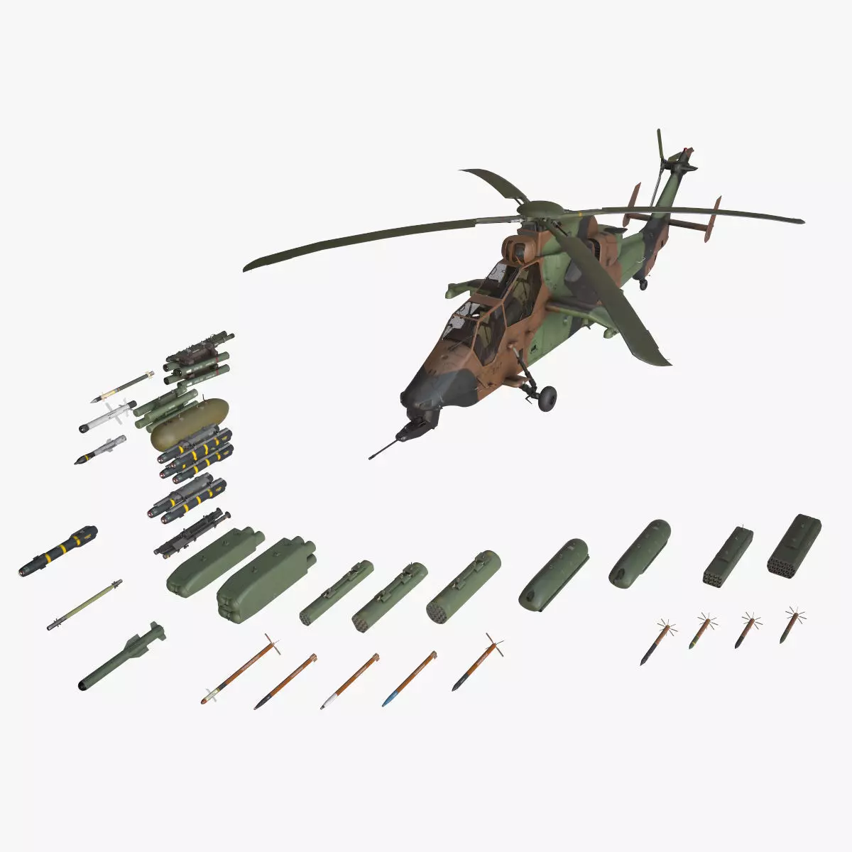 EC-665 Tiger HAD France Static Low-poly 3D model_0