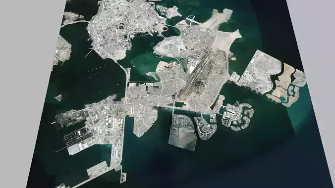 Cityscape Muharraq Bahrain 3D model