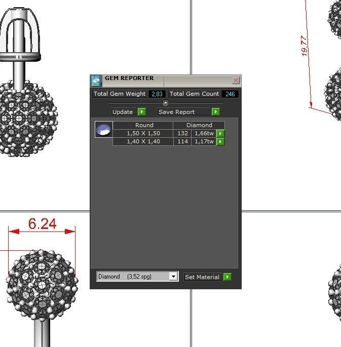 Earrings studs balls jacks 3D print model_3