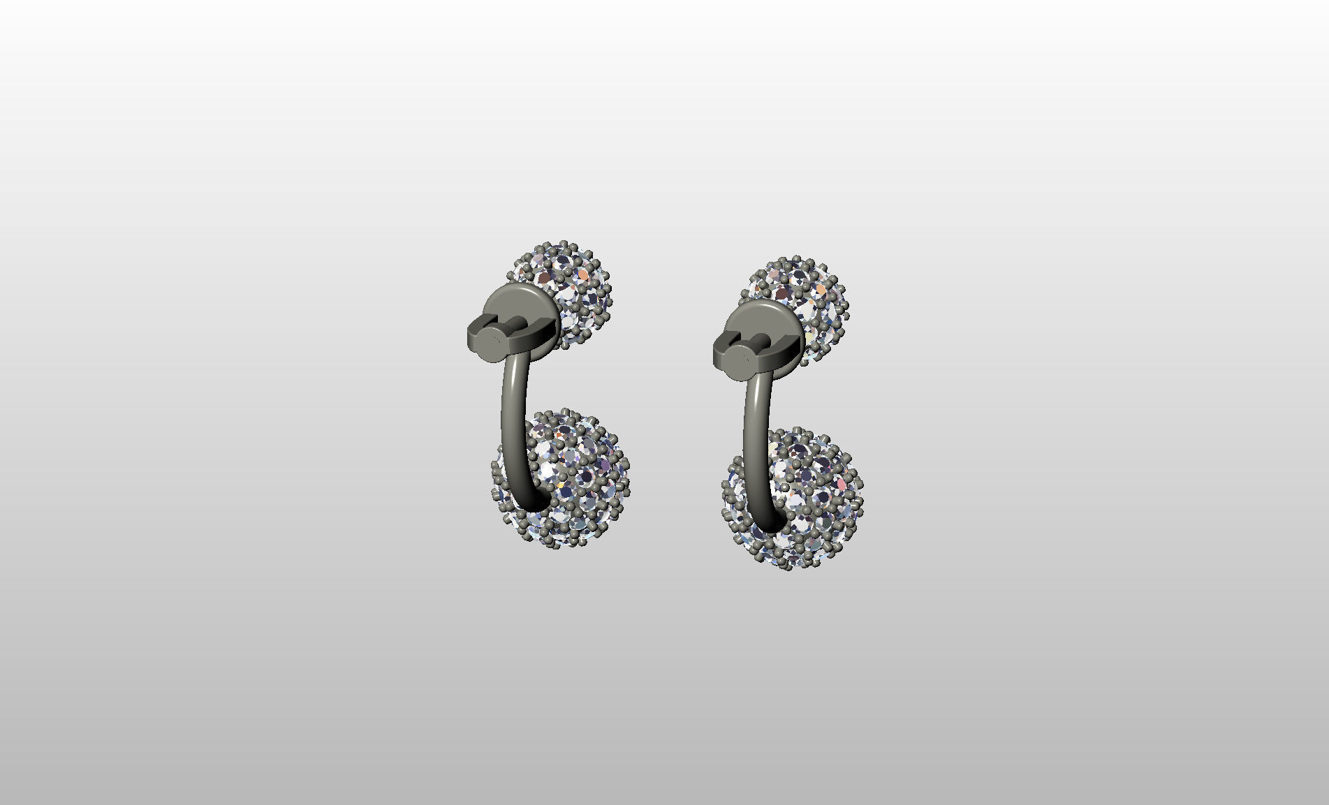 Earrings studs balls jacks 3D print model_22