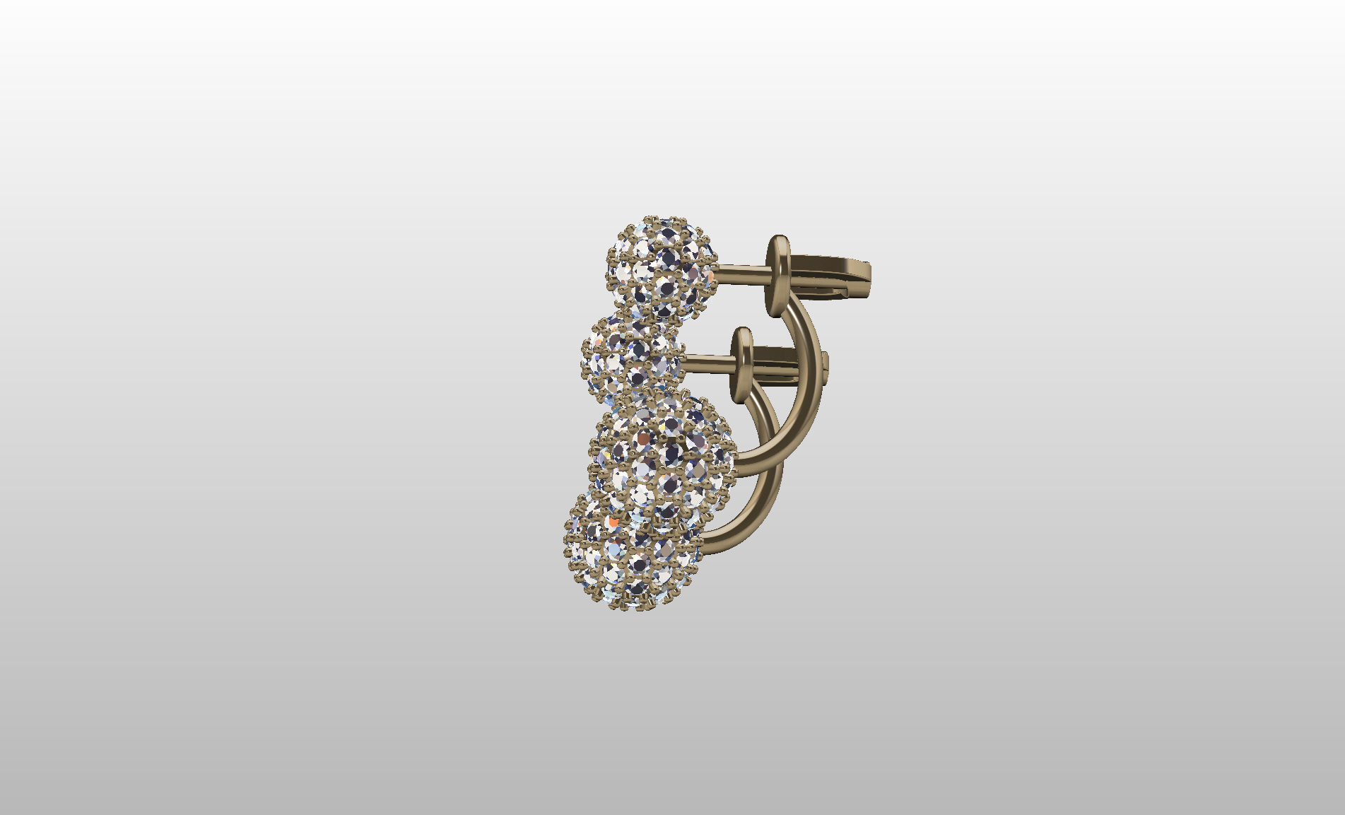 Earrings studs balls jacks 3D print model_38