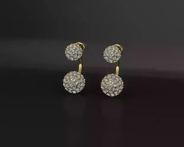 Earrings studs balls jacks 3D print model Earrings studs balls jacks 3D print model