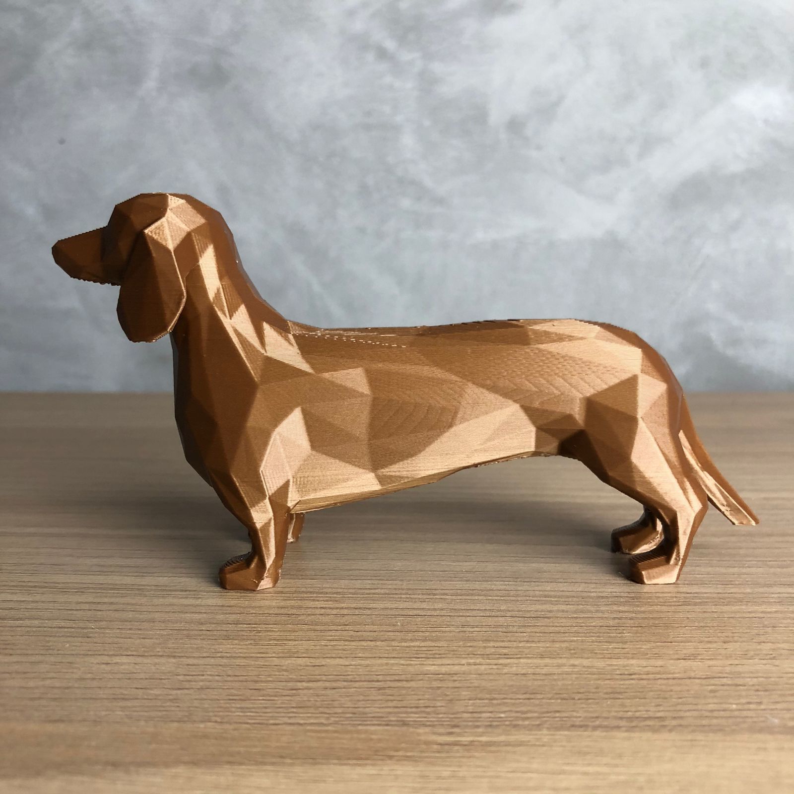 Low Poly Dachshund 3D print model_3