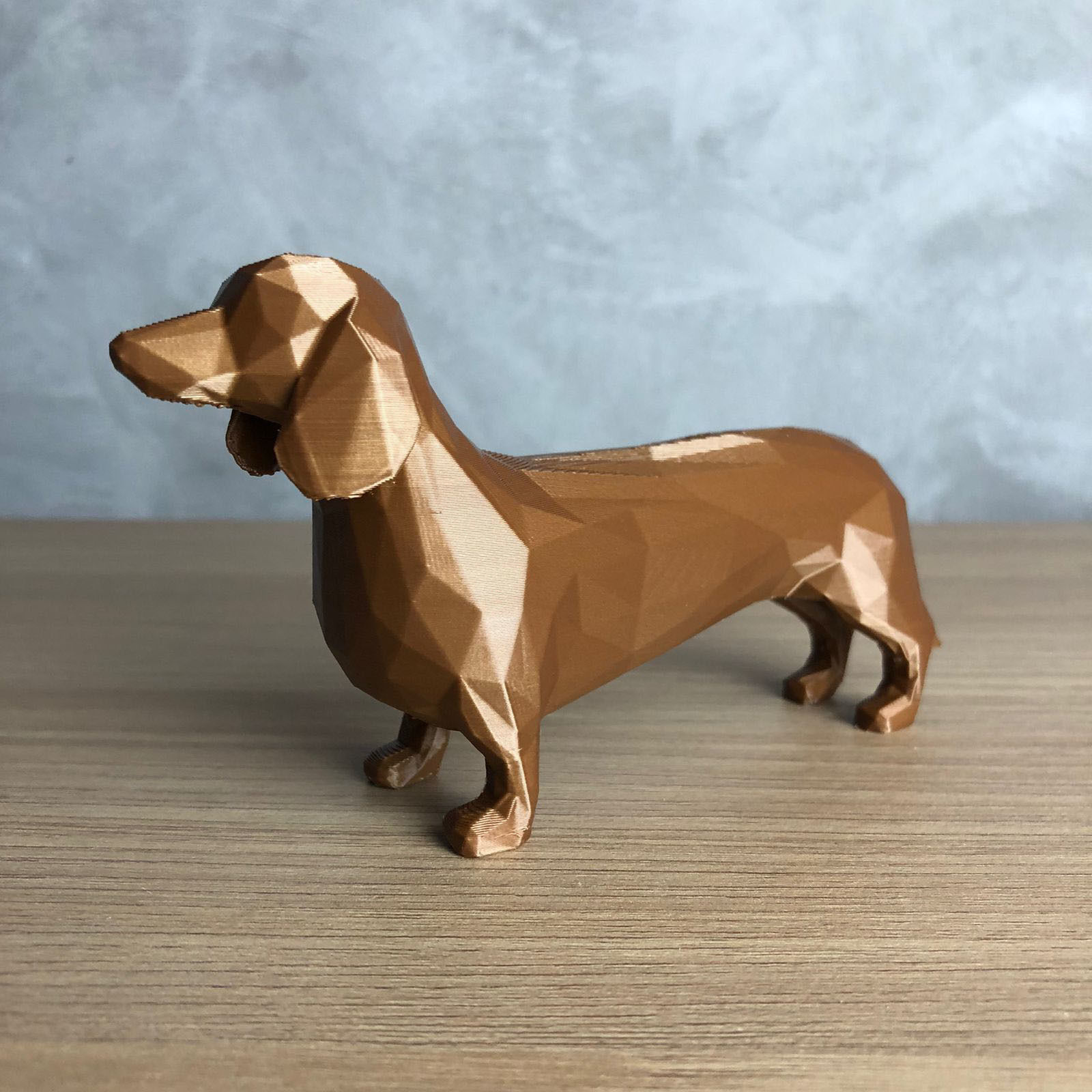 Low Poly Dachshund 3D print model_4