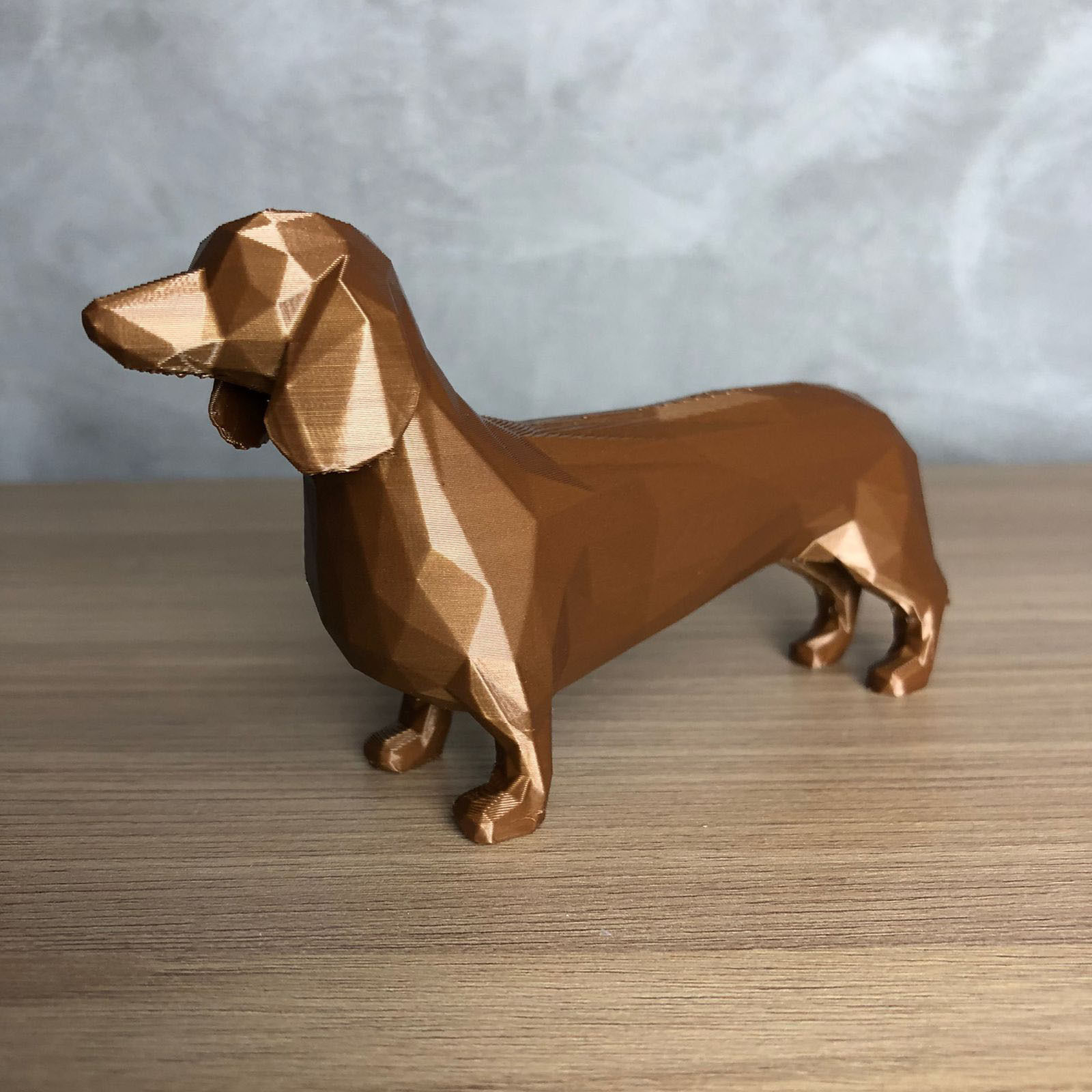 Low Poly Dachshund 3D print model_5