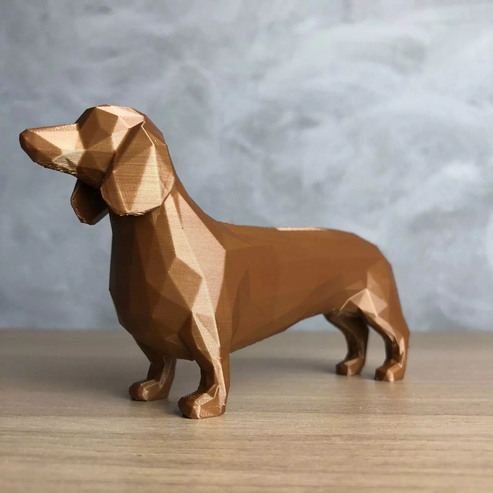 Low Poly Dachshund 3D print model_0