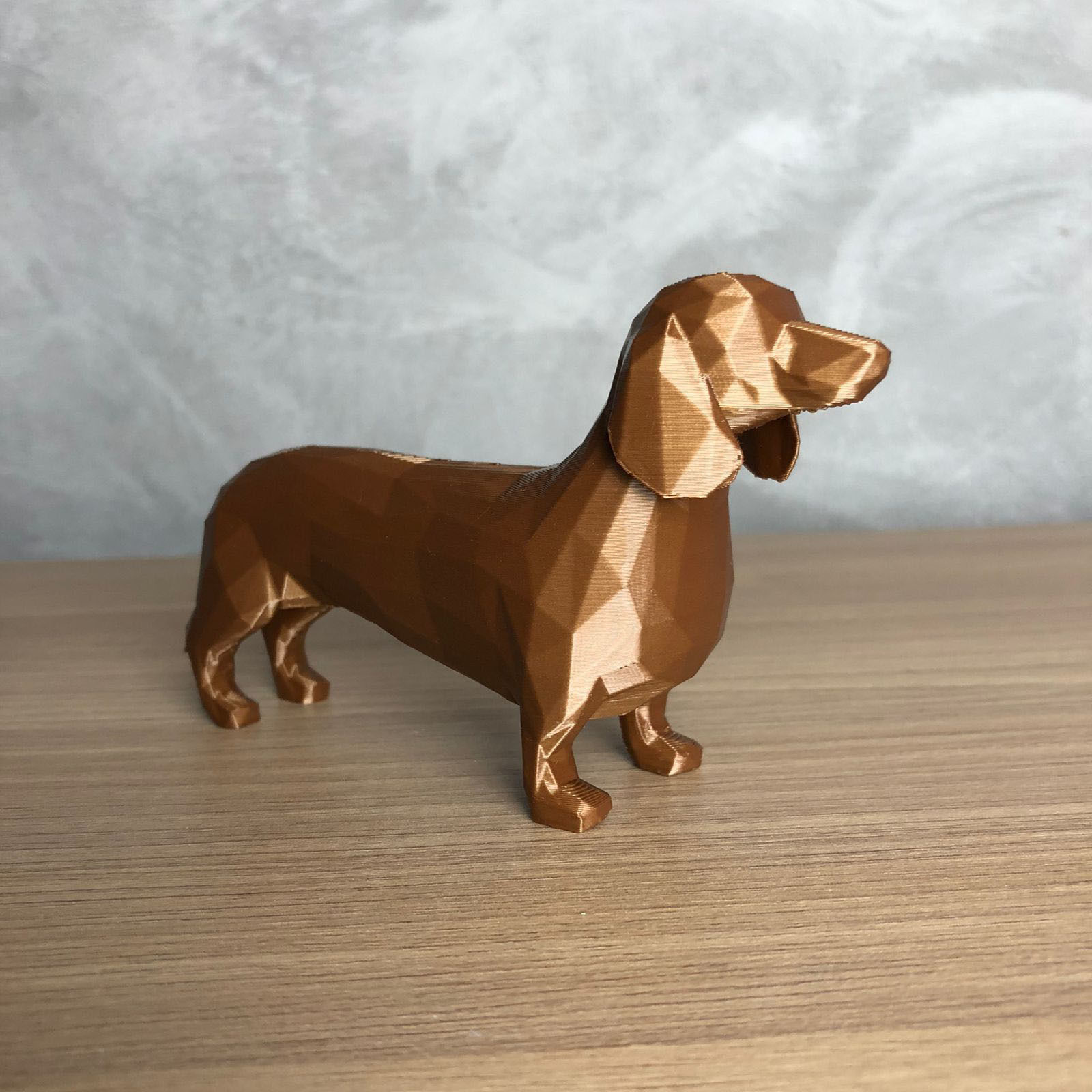 Low Poly Dachshund 3D print model_6