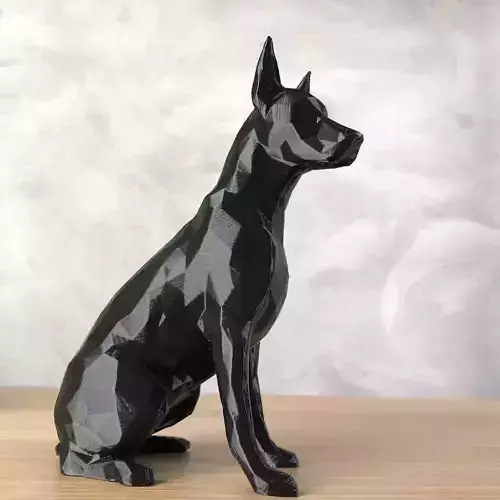 Low Poly Doberman