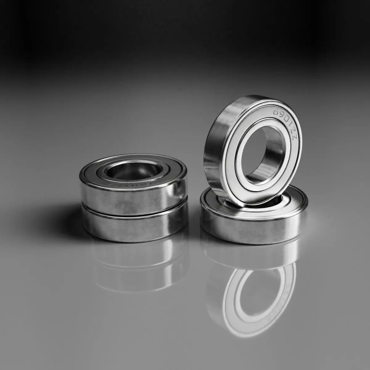 Cartridge Bearing 6901ZZ Low-poly 3D model_0