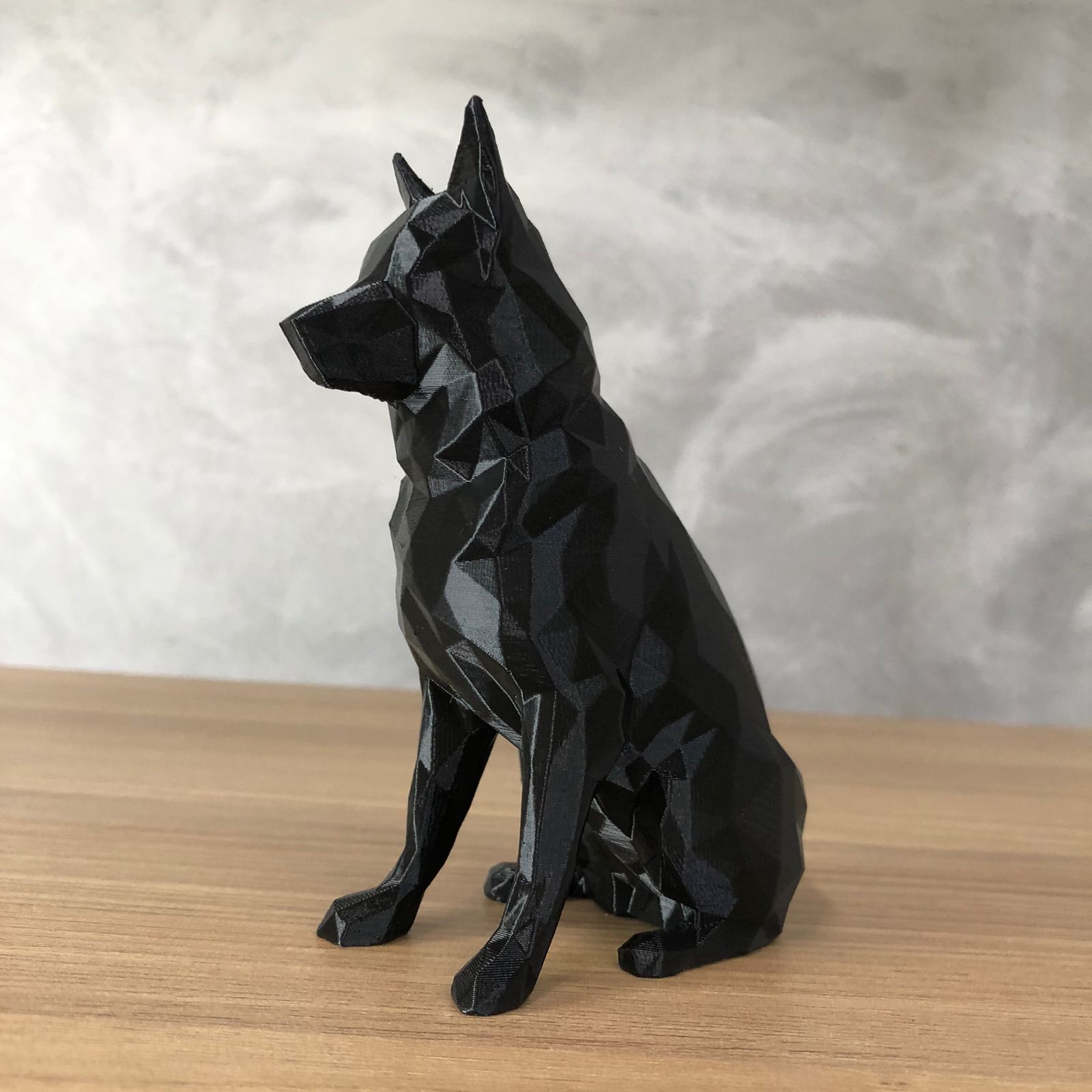 Low Poly German Shepherd 3D print model_1