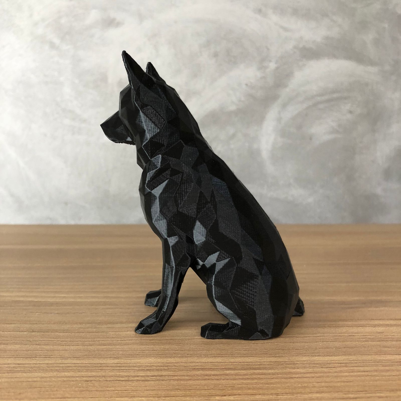 Low Poly German Shepherd 3D print model_4