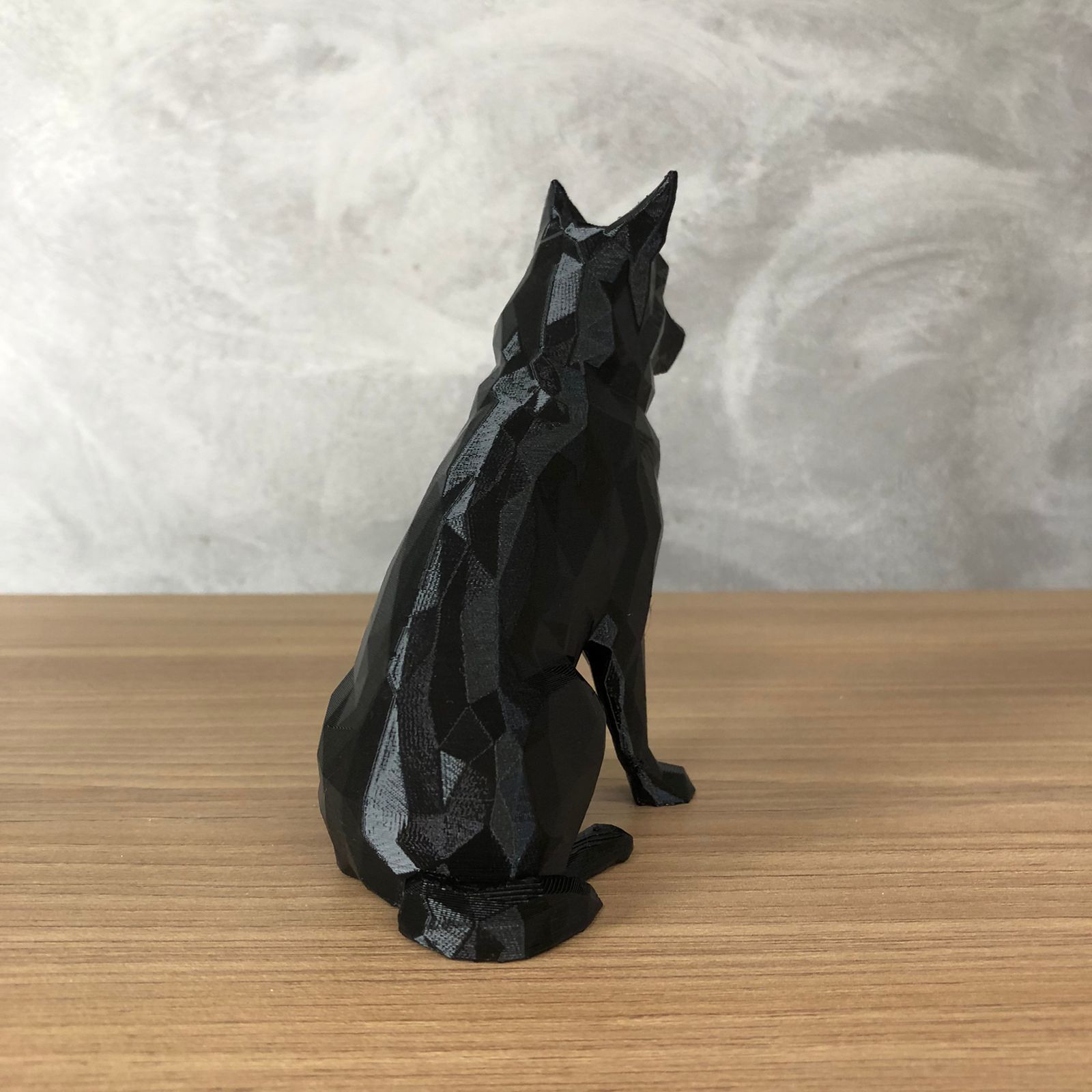 Low Poly German Shepherd 3D print model_3