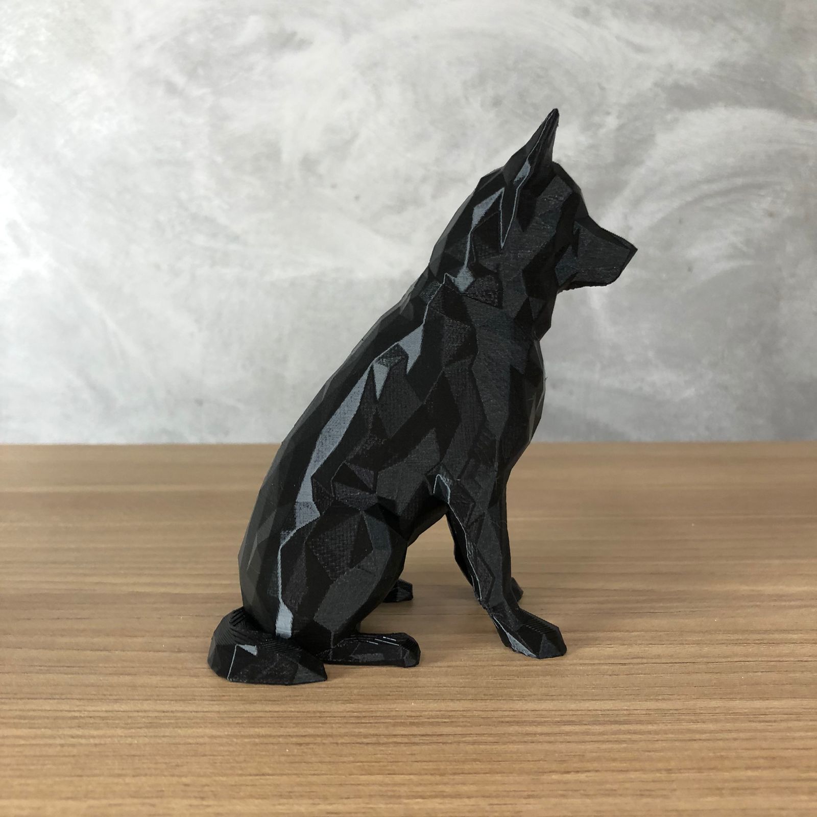 Low Poly German Shepherd 3D print model_2