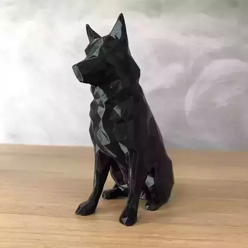 Low Poly German Shepherd 3D print model