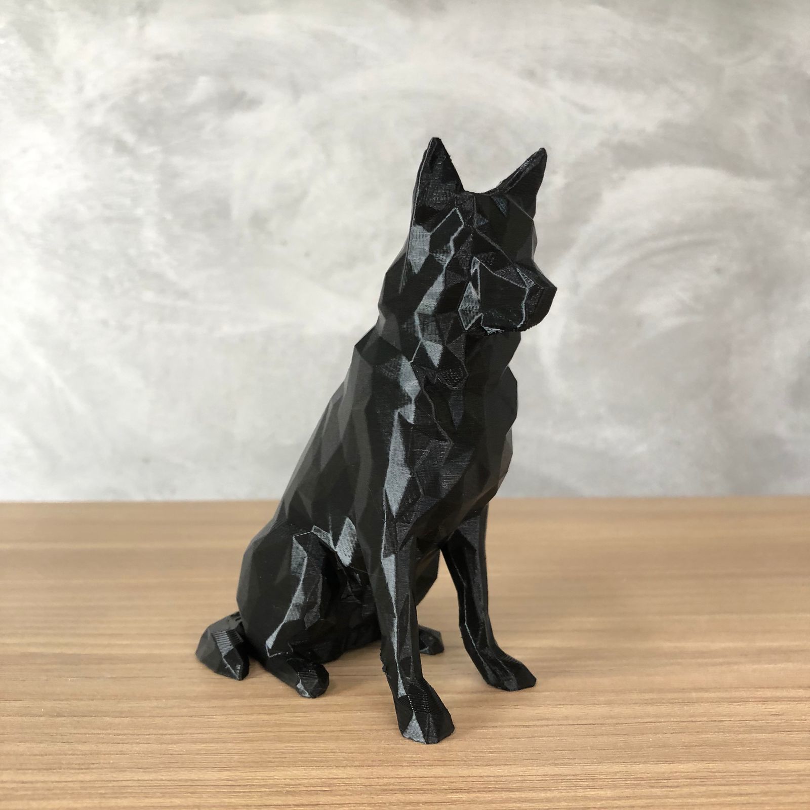 Low Poly German Shepherd 3D print model_6