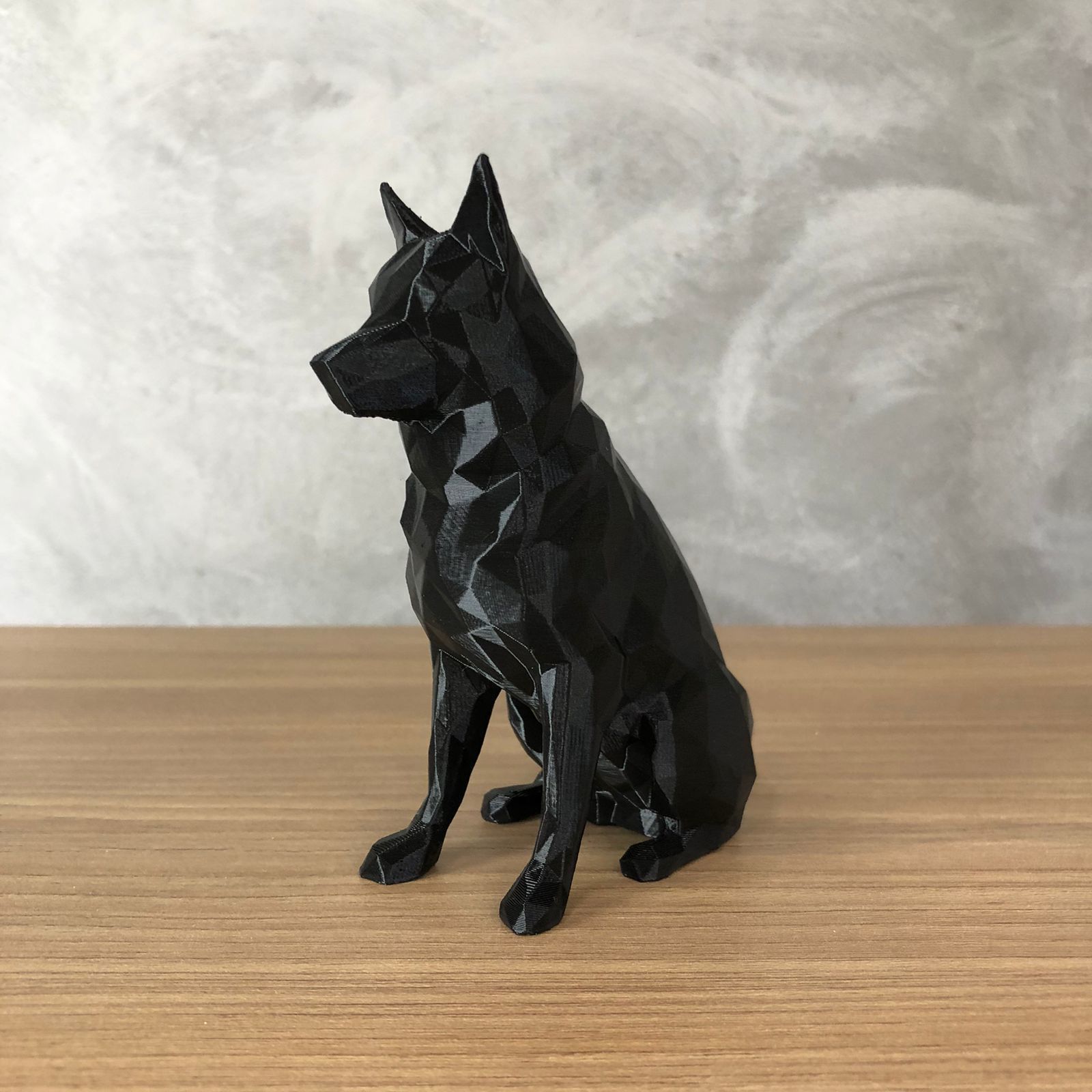 Low Poly German Shepherd 3D print model_5