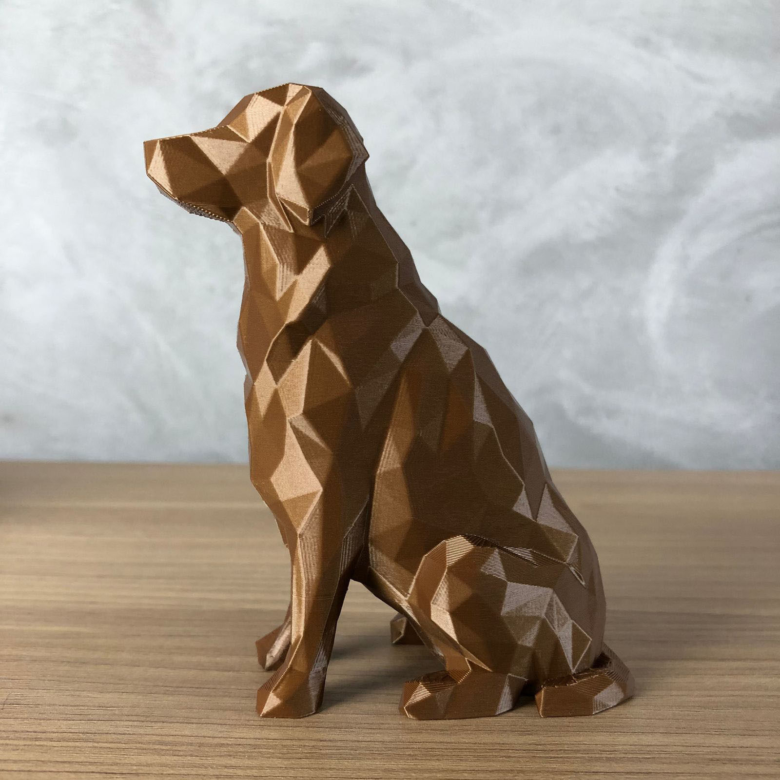 Low Poly Golden Retriever 3D print model_1