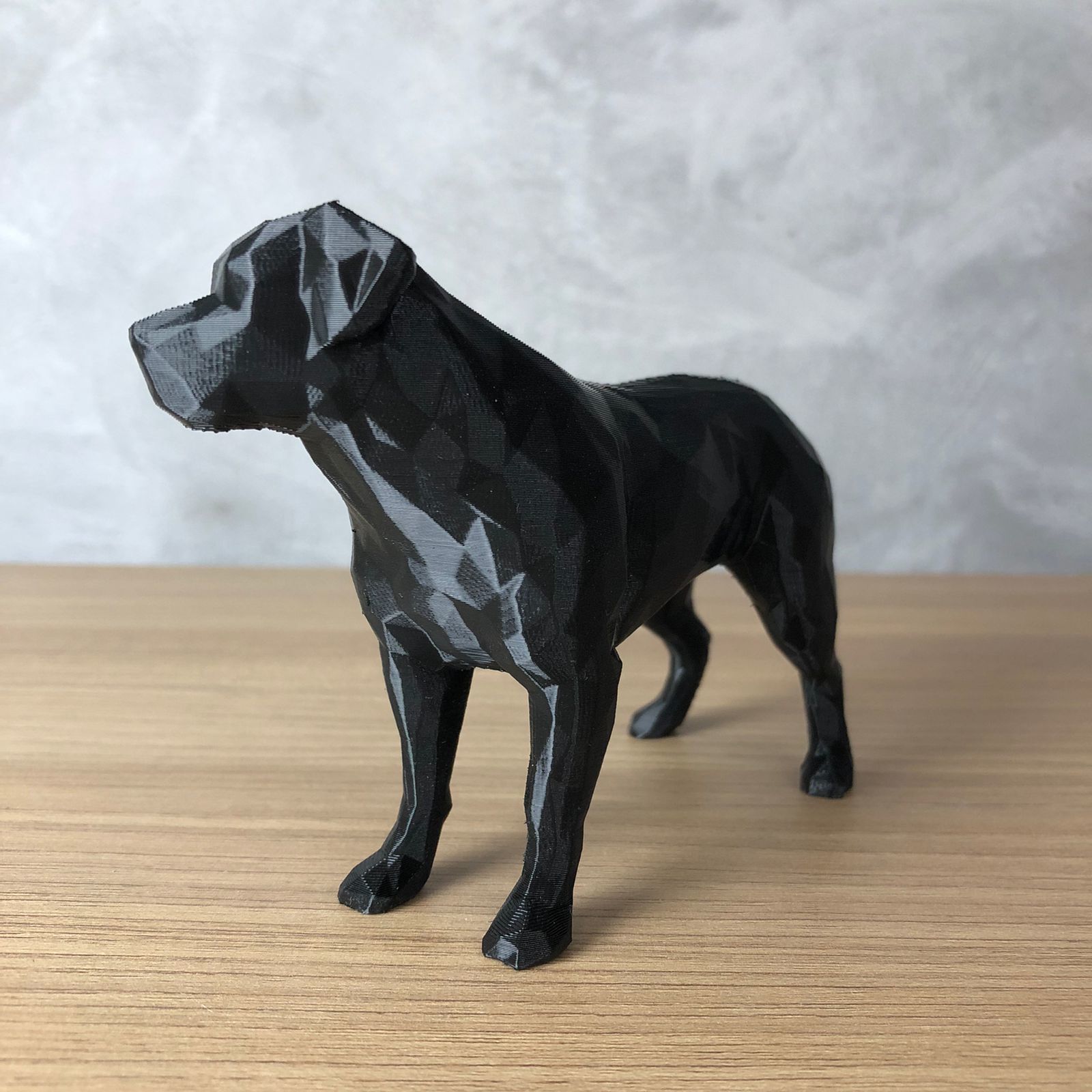 Low Poly Rottweiler 3D print model_3