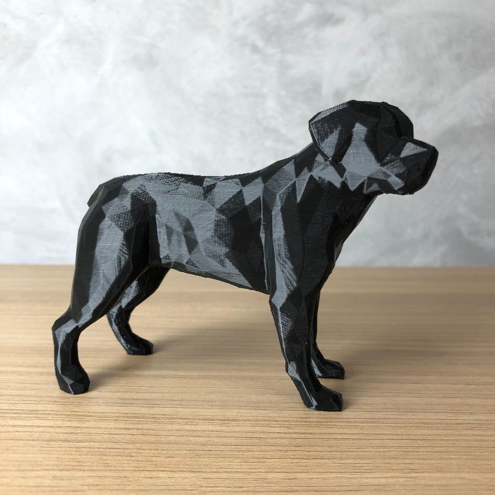 Low Poly Rottweiler 3D print model_2