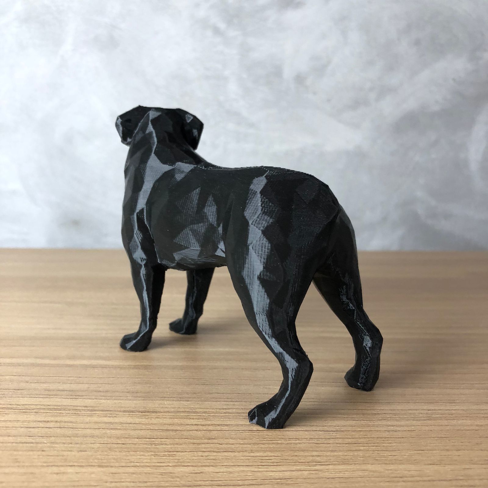 Low Poly Rottweiler 3D print model_4