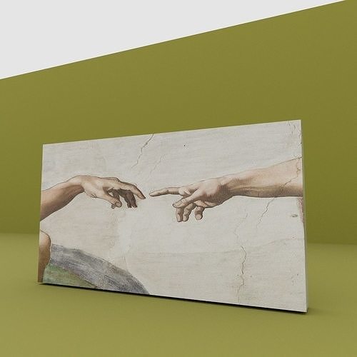 Greek rock  Low-poly 3D model