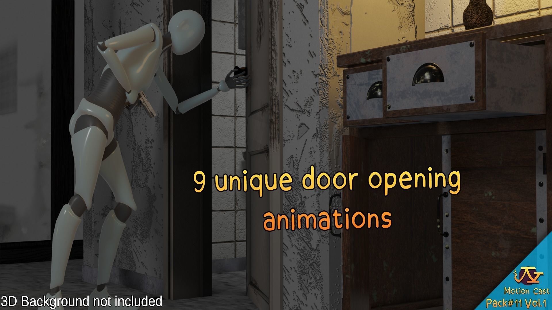 Classic 3D Survival Horror animations - Motion Cast11 Vol1 3D model_7