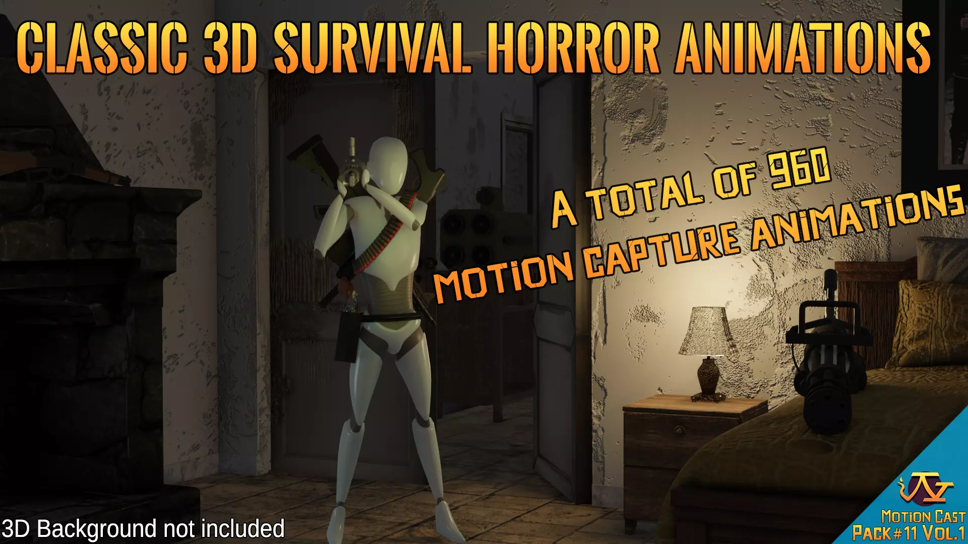 Classic 3D Survival Horror animations - Motion Cast11 Vol1 3D model
