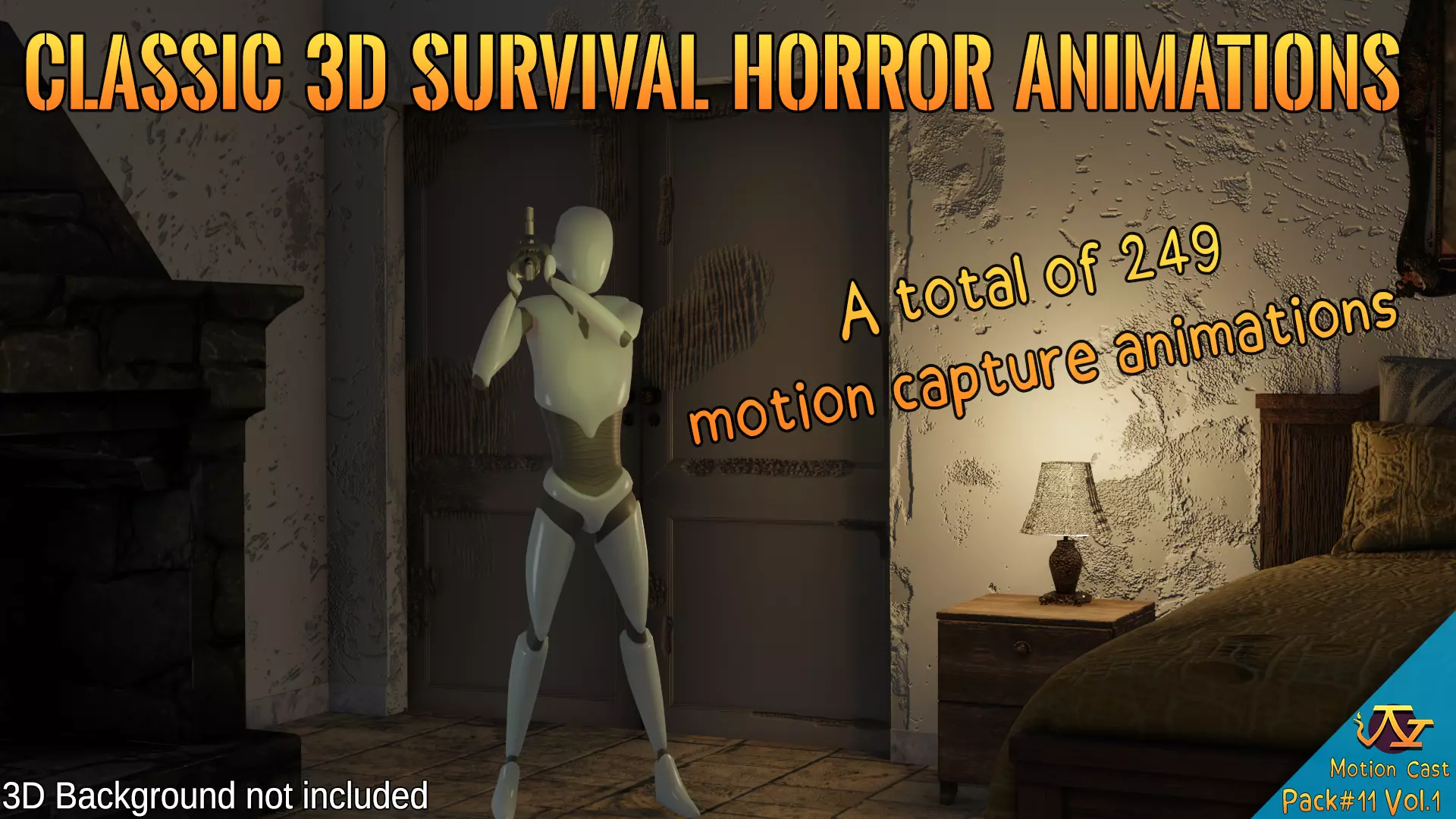 Classic 3D Survival Horror animations - Motion Cast11 Vol1 3D model_0