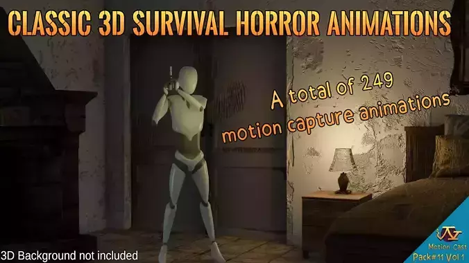 Classic 3D Survival Horror animations - Motion Cast11 Vol1