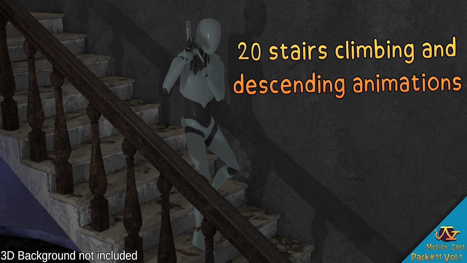 Classic 3D Survival Horror animations - Motion Cast11 Vol1 3D model_6