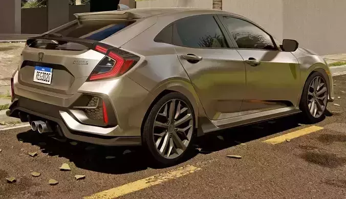 Honda Civic car scene  in lumion 3D model 3D model 3D model