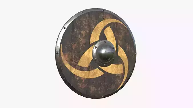 Viking Shield A24 Horns of Odin - Character Weapon Design Low-poly 3D model Viking Shield A24 Horns of Odin - Character Weapon Design Low-poly 3D model