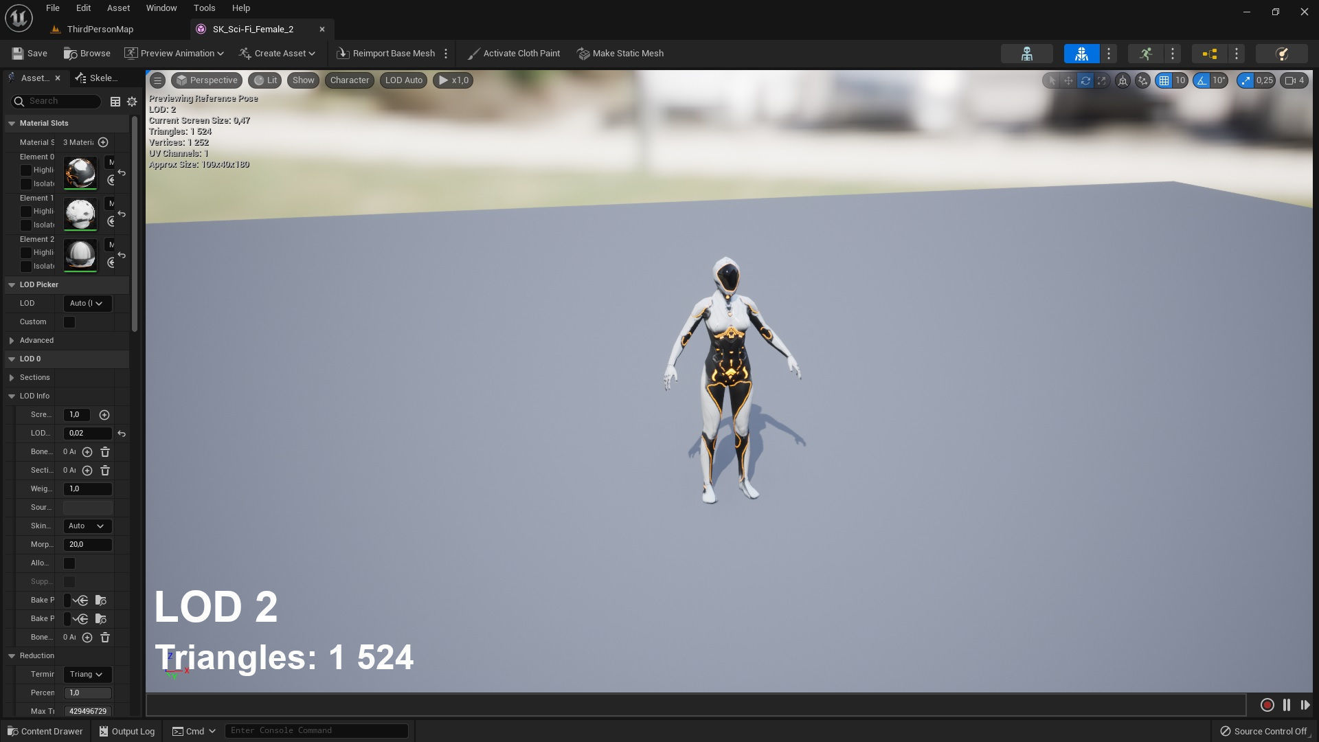 Sci-Fi Female 3 Low-poly 3D model_11