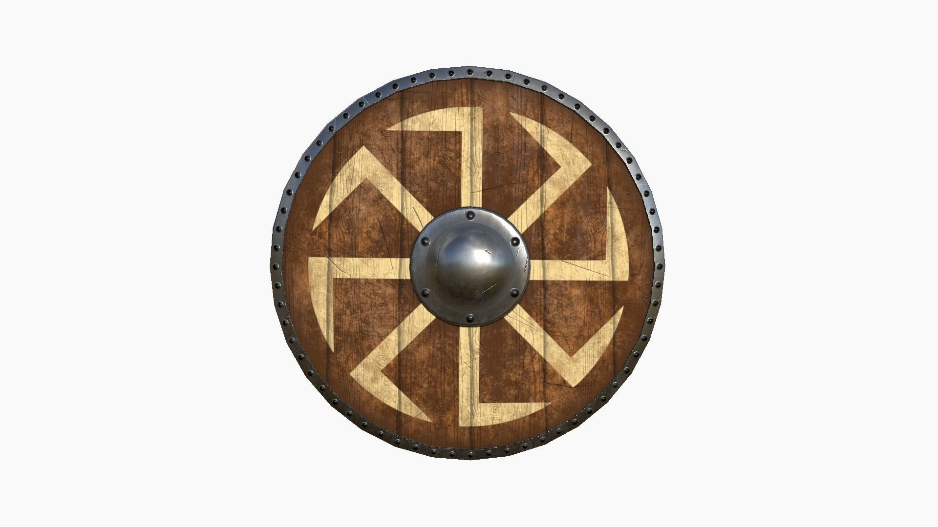 Viking Shield A22 Kolovrag - Character Weapon Design Low-poly 3D model_1
