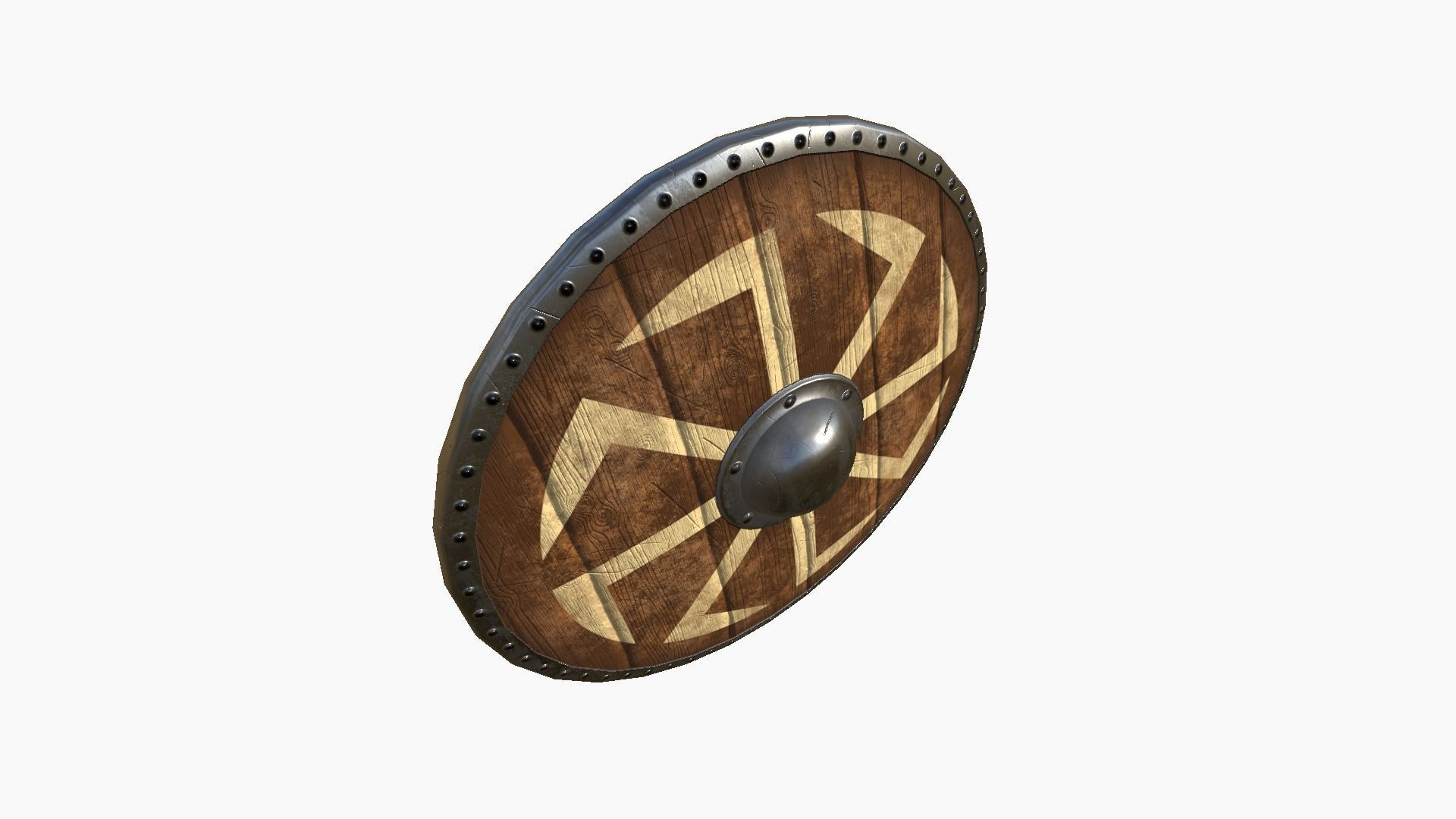 Viking Shield A22 Kolovrag - Character Weapon Design Low-poly 3D model_3