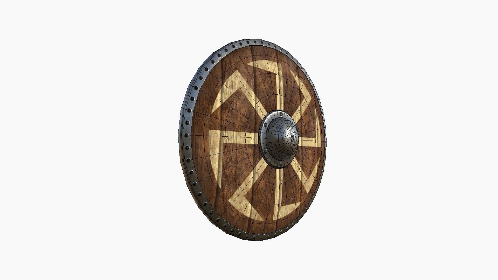Viking Shield A22 Kolovrag - Character Weapon Design Low-poly 3D model_6