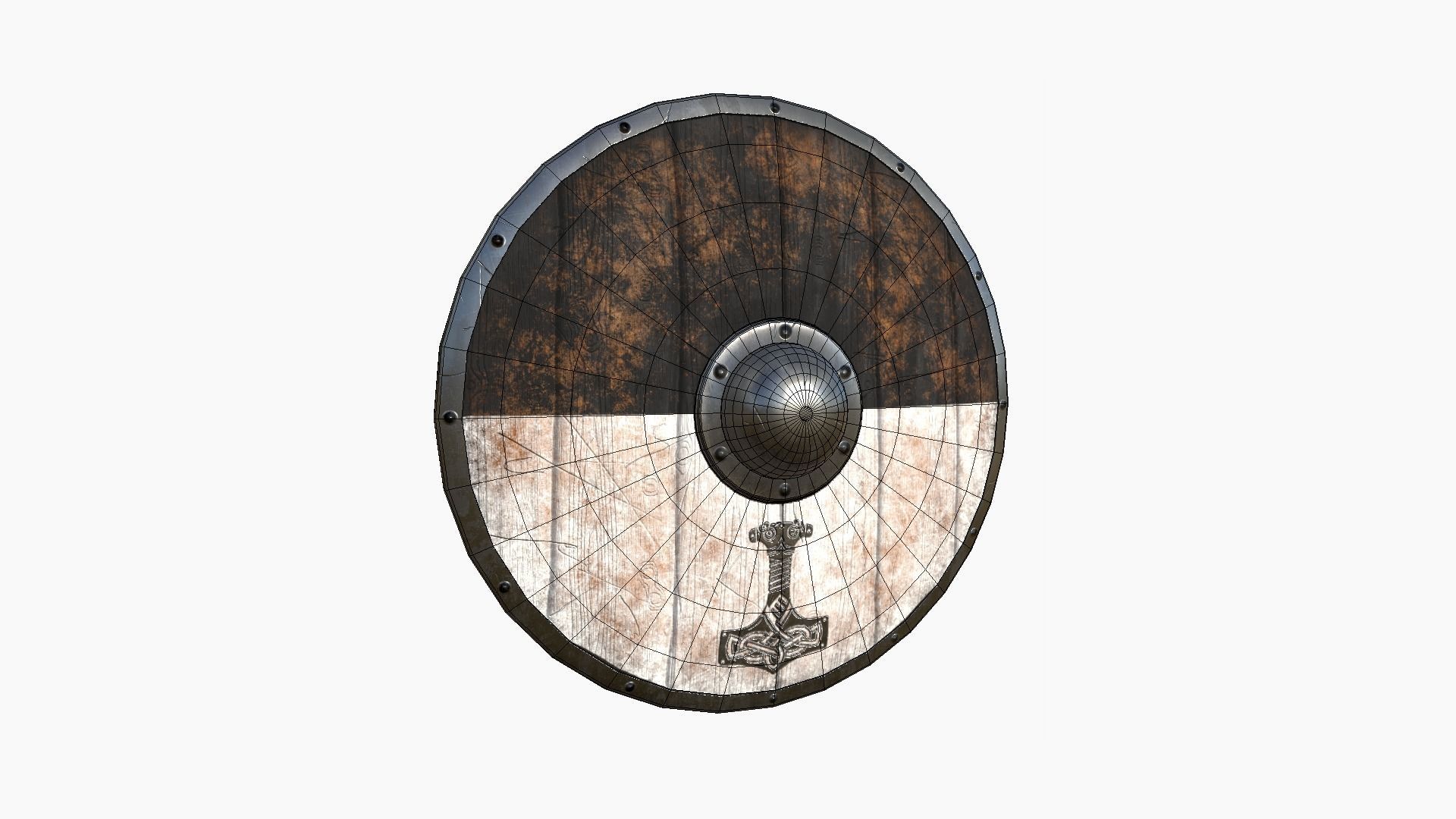 Viking Shield A18 Mjolnir - Character Weapon Design Low-poly 3D model_6