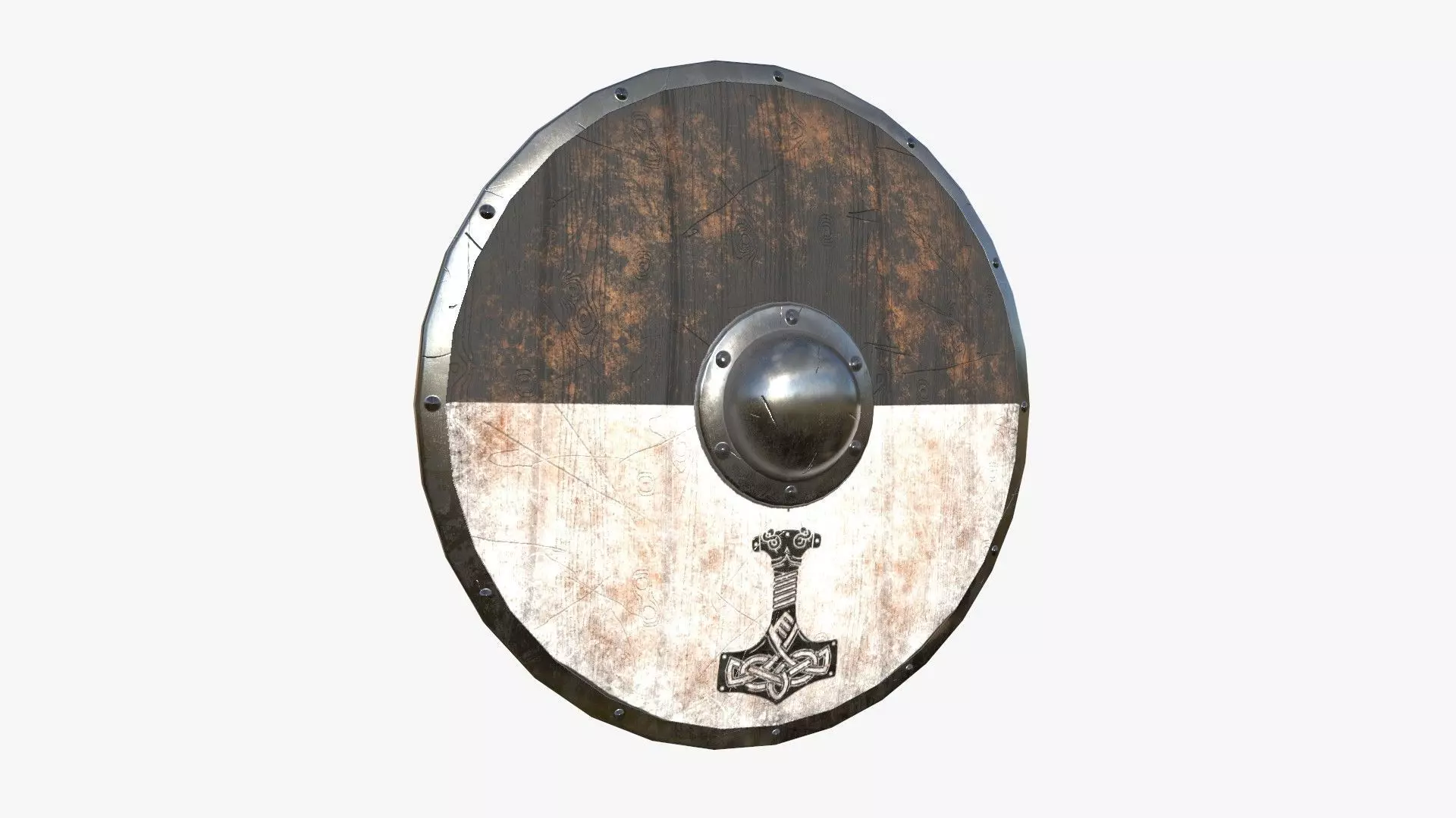 Viking Shield A18 Mjolnir - Character Weapon Design Low-poly 3D model_0
