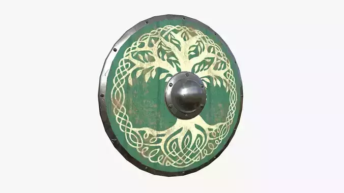 Viking Shield A15 Yggdrasil - Character Weapon Design Low-poly 3D model
