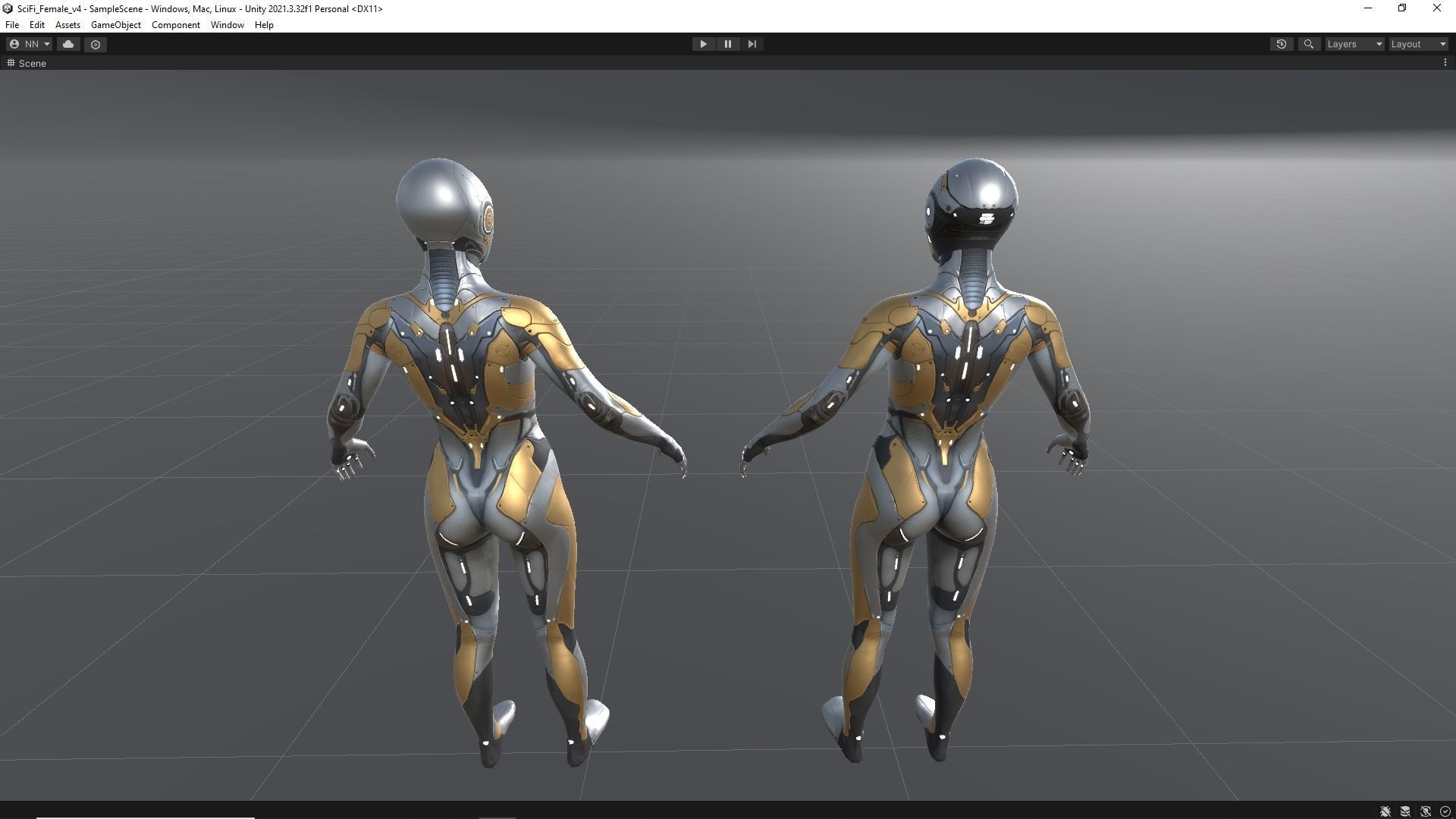 Sci-Fi Female 4 Low-poly 3D model_20