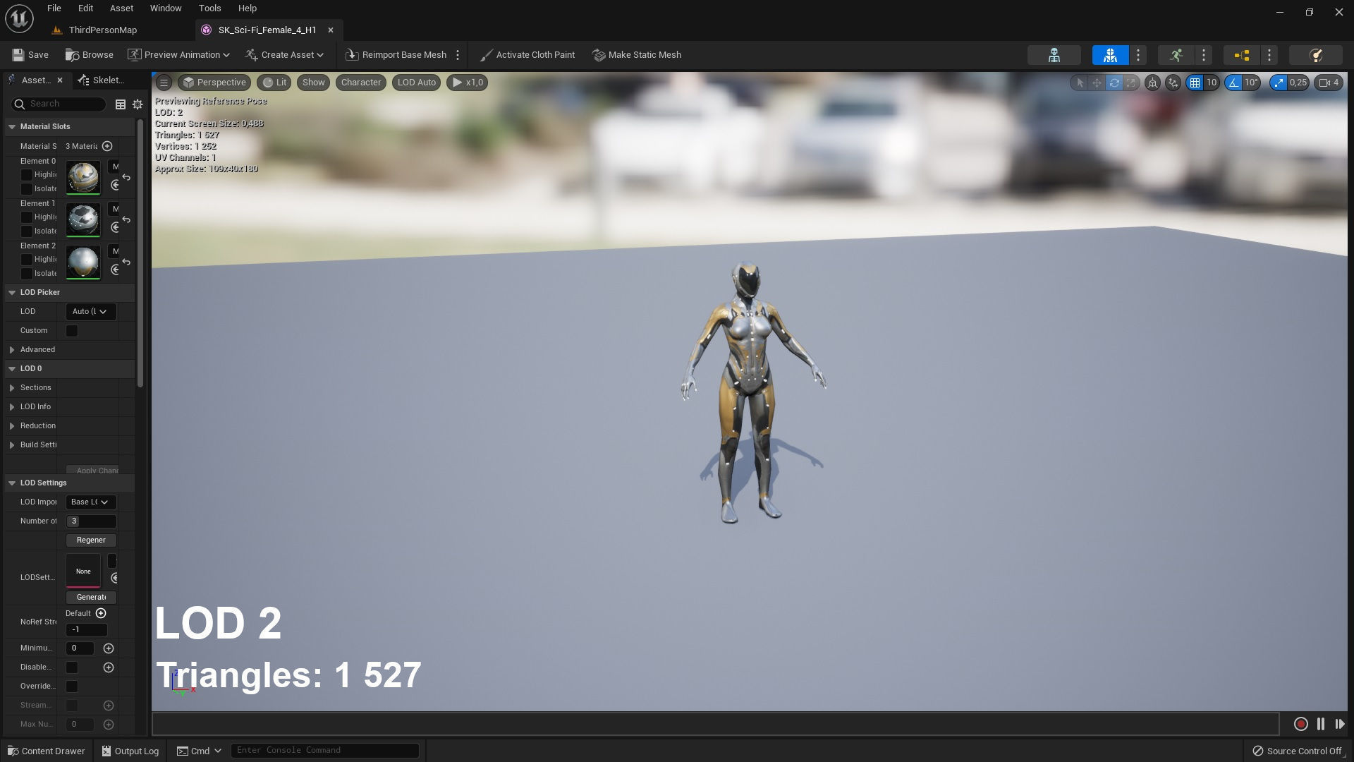 Sci-Fi Female 4 Low-poly 3D model_15